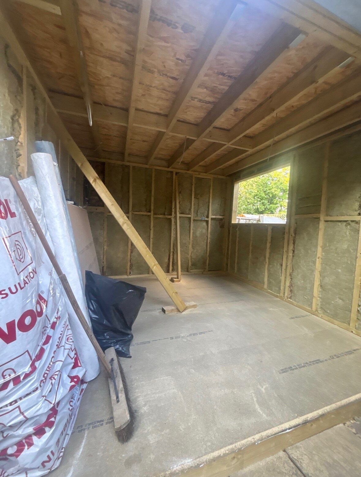 HazelOak timber garden room structure insulated with Rockwool
