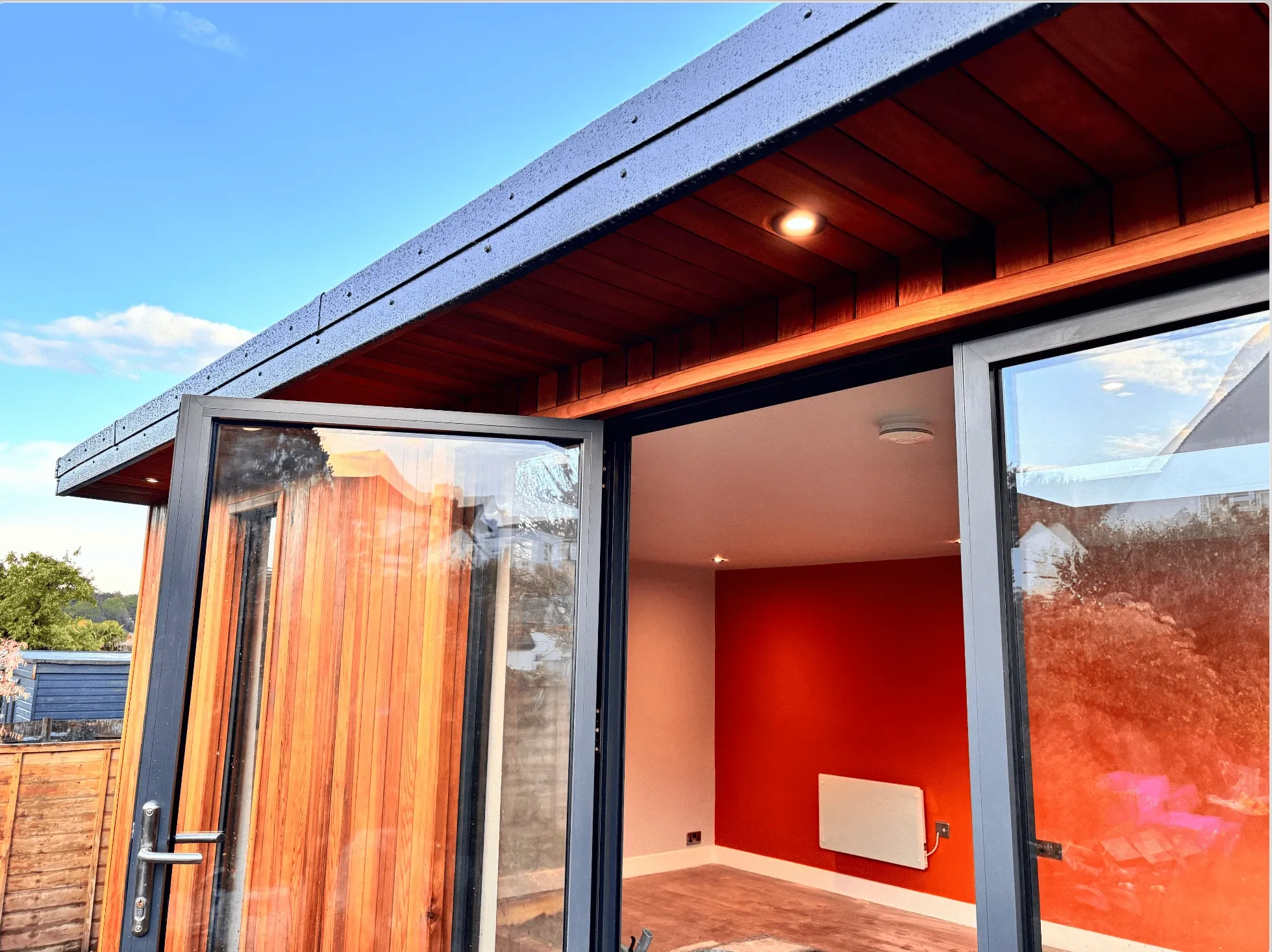 Bright bespoke garden studio interior