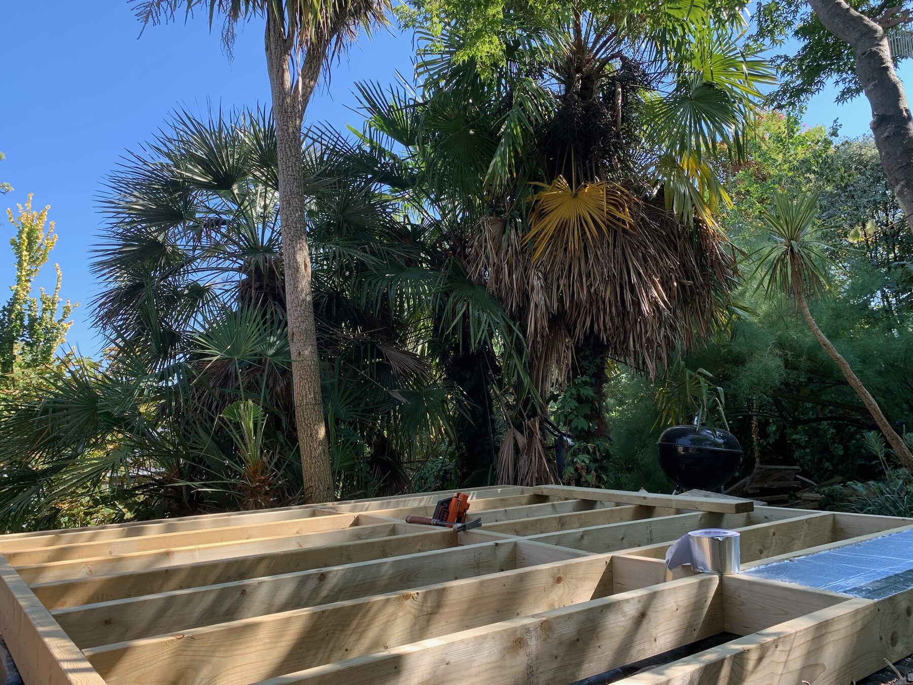Garden room build progress landscape photo 8