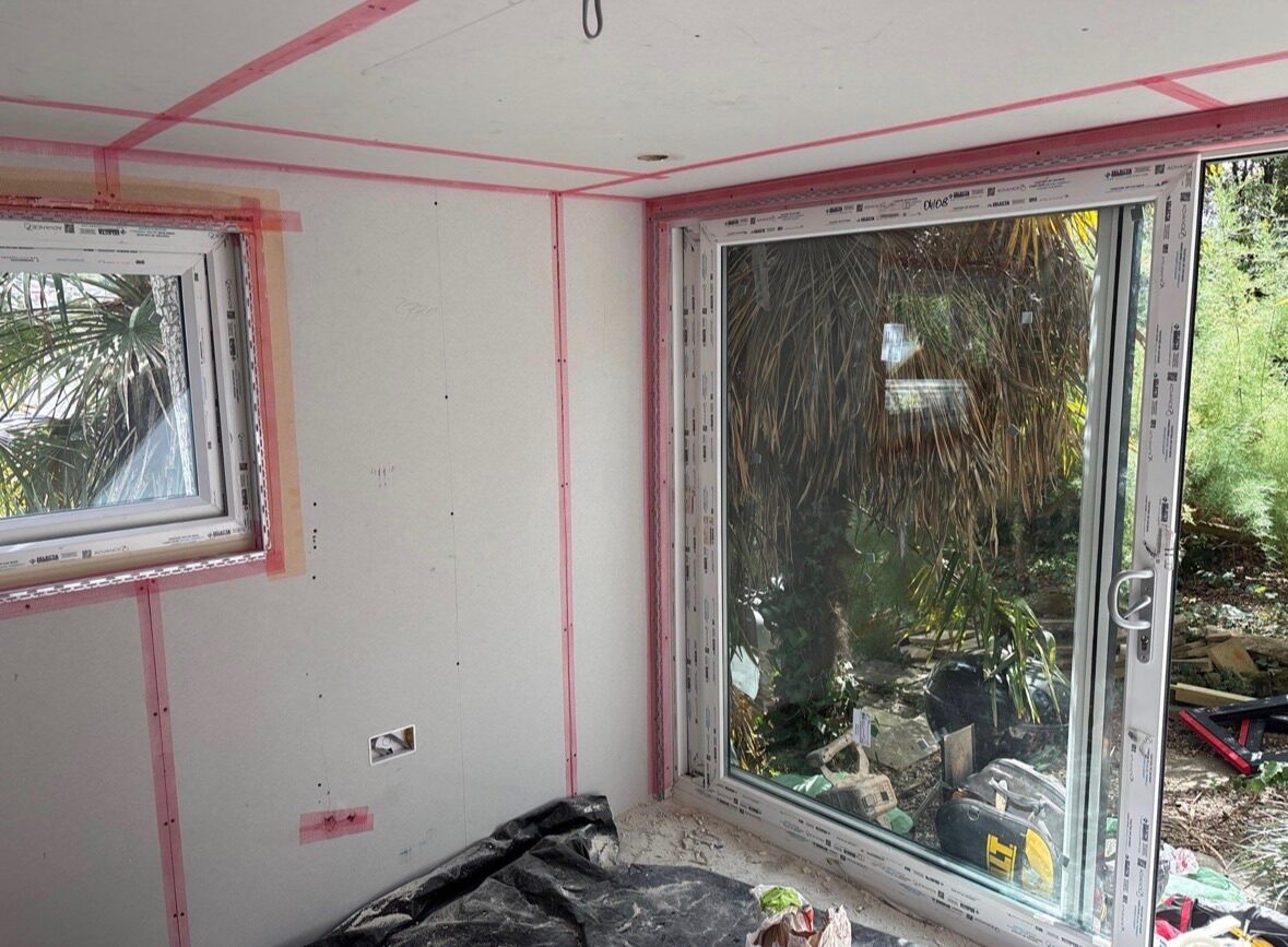 Garden room build progress landscape photo 9