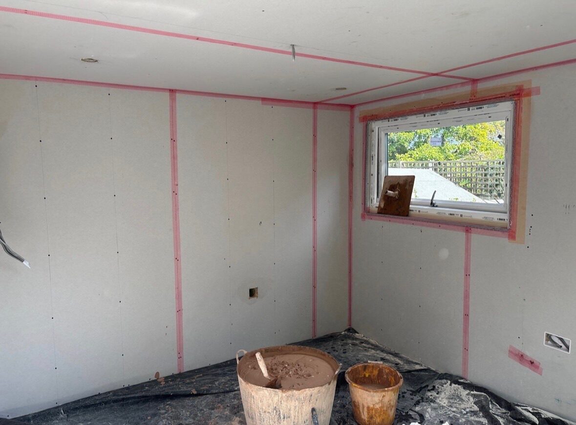 Garden room build progress landscape photo 11