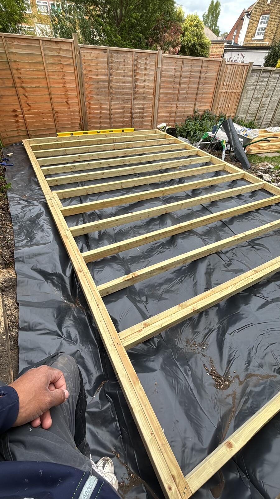 Garden room build progress portrait photo 2